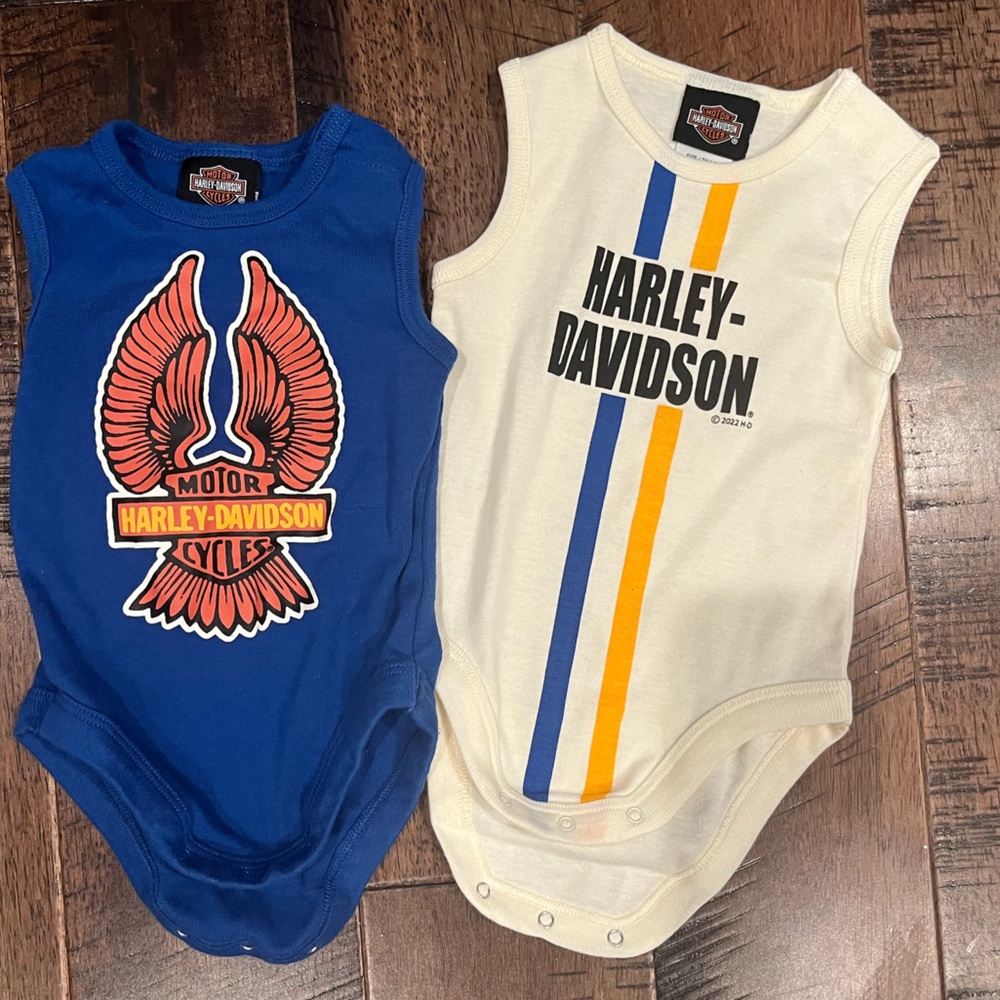 Set of two Harley Davison onesies